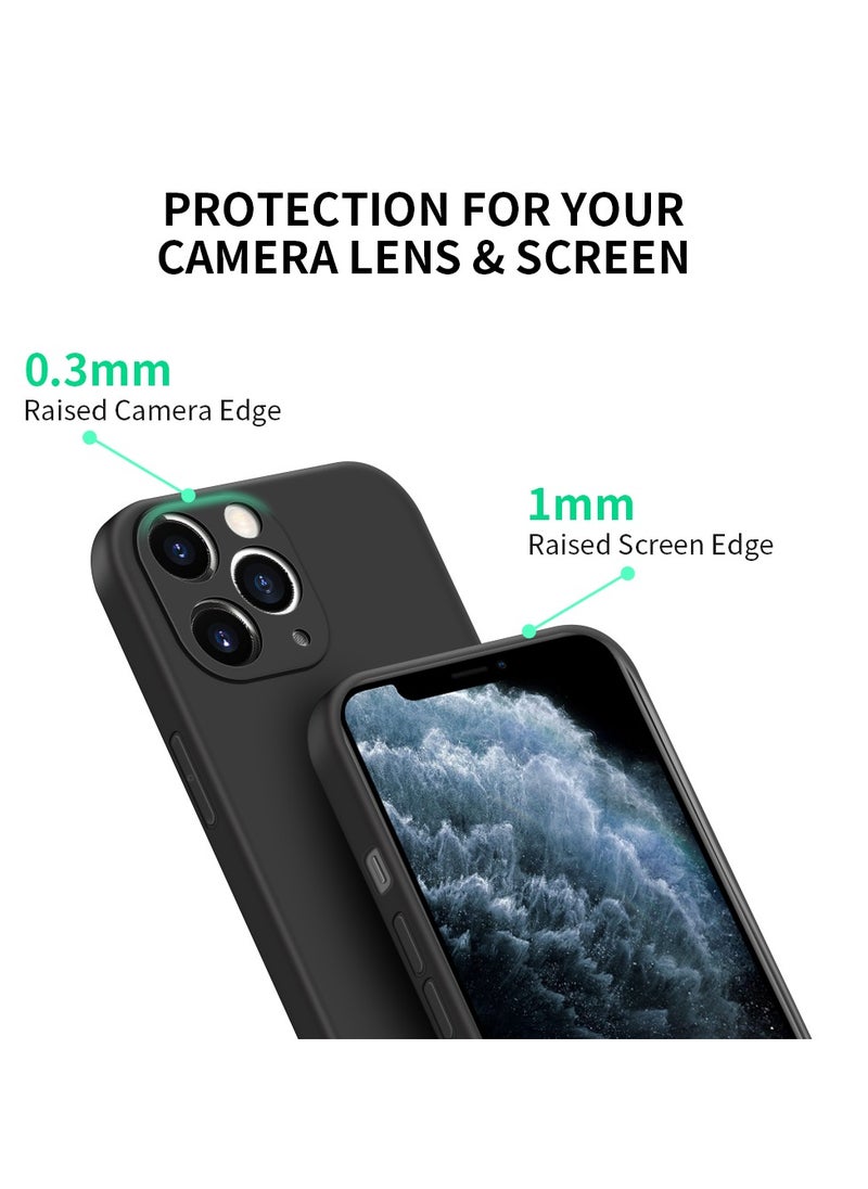 INFOSUN - Compatible with apple iPhone 11 Pro Full Coverage for Protective Case, Ultra Slim Soft Silicone Gel TPU Cover, Matte Surface Ultra-Thin Case, for iPhone 11 Pro (Black) - Image 1