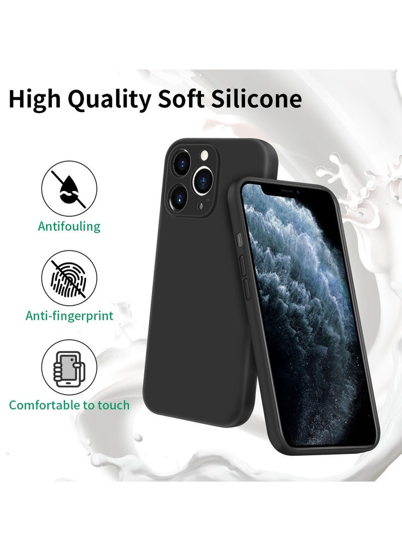 INFOSUN - Compatible with apple iPhone 11 Pro Full Coverage for Protective Case, Ultra Slim Soft Silicone Gel TPU Cover, Matte Surface Ultra-Thin Case, for iPhone 11 Pro (Black) - Image 1