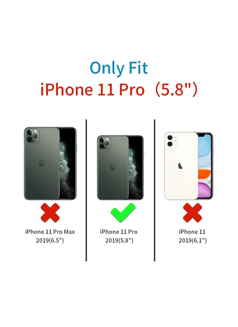 INFOSUN - Compatible with apple iPhone 11 Pro Full Coverage for Protective Case, Ultra Slim Soft Silicone Gel TPU Cover, Matte Surface Ultra-Thin Case, for iPhone 11 Pro (Black) - Image 1