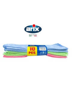 arix Arix Microfibre Multipurpose Cleaning Cloths – 10pcs, Ultra-Soft & Highly Absorbent  - Image 1