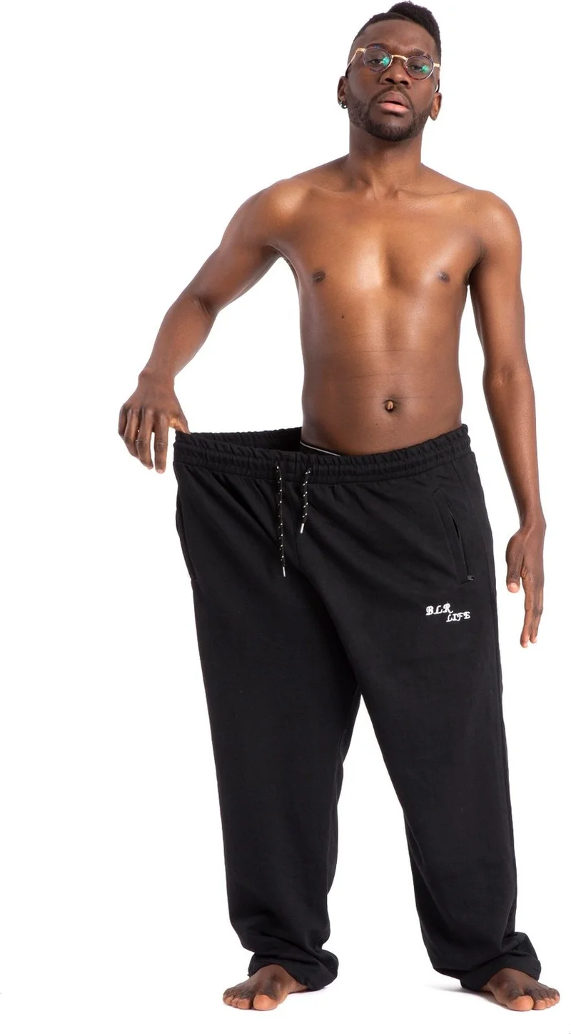 Tampap Large Size Men's Sweatpants with Pocket Zipper Blr-08