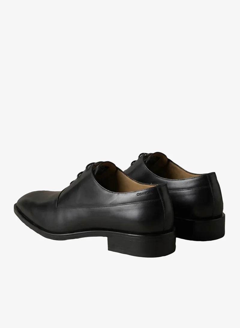 Calvin Klein Triple Black Leather Oxford Lace-Up Shoes for Men | Best Price UAE