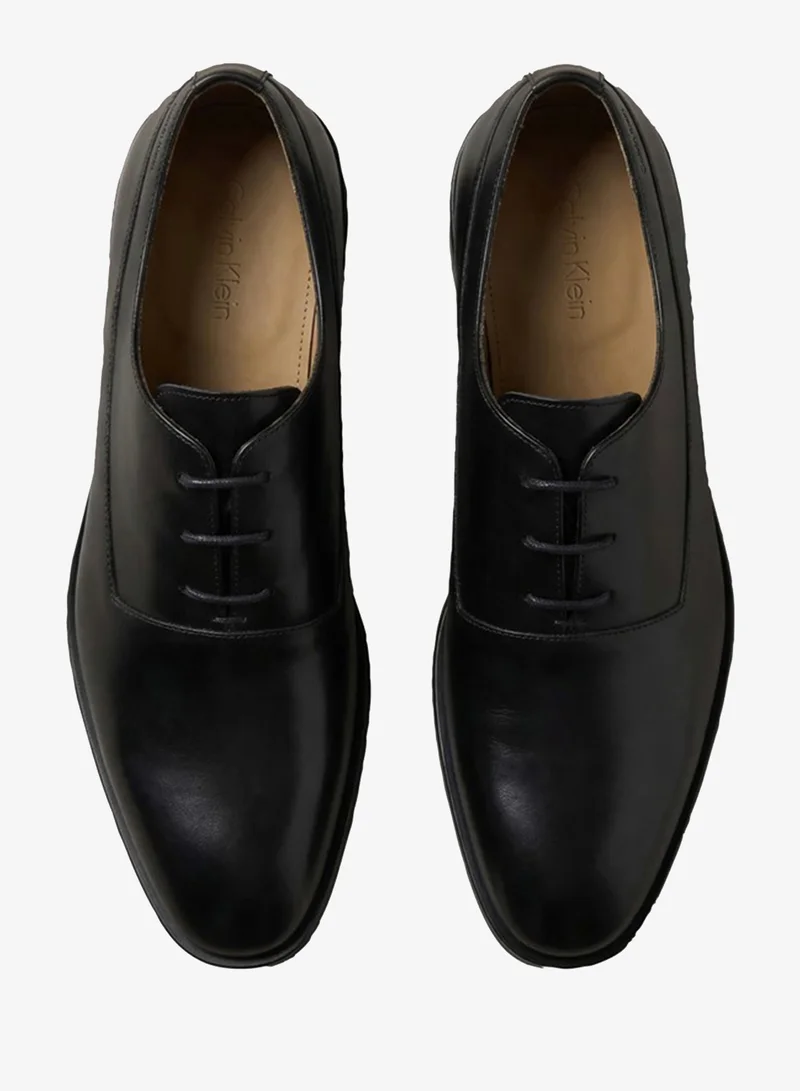 Calvin Klein Triple Black Leather Oxford Lace-Up Shoes for Men | Best Price UAE