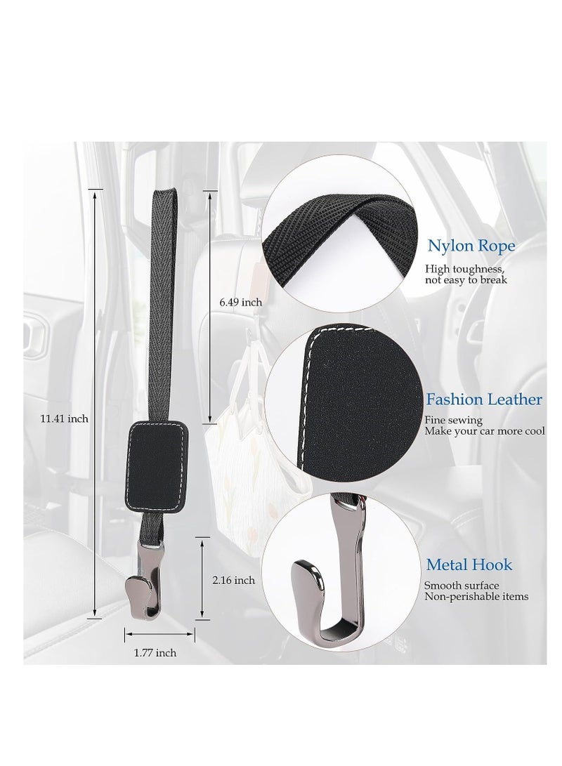 Purse Hooks for Car, 2 Pack Car Purse Holder, Car Headrest Hooks Holders for Car Hanging Purses and Bags Coats Grocery Bag, Backseat Car Organizer Hanger Interior Accessories, Black - Image 3