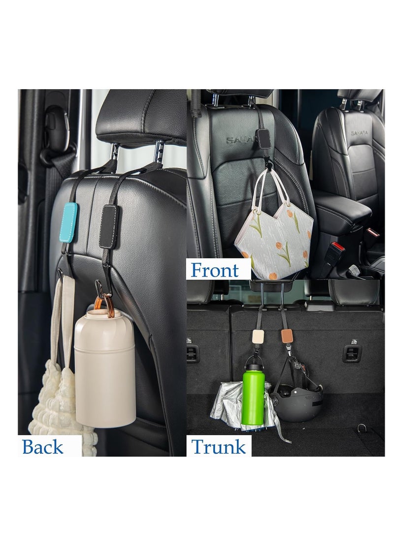 Purse Hooks for Car, 2 Pack Car Purse Holder, Car Headrest Hooks Holders for Car Hanging Purses and Bags Coats Grocery Bag, Backseat Car Organizer Hanger Interior Accessories, Black - Image 5