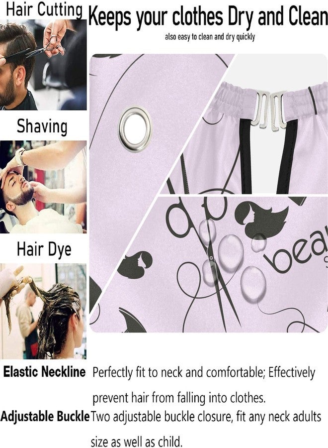 visesunny Beauty Salon Barber Stylist Hair Pattern Barber Cape Anti-Static Hair Cutting Cape with Snap Closure Professional Salon Polyester Beard Shaving Bib Water-Resistant Hairdressing Cape Adjustab - Image 5