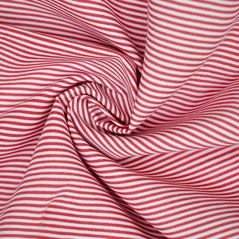 Yarn Dyed TC Stripe Fabric 1mm Thin Stripes High Density Shirt Cloth 602 Light Blue - Image 3
