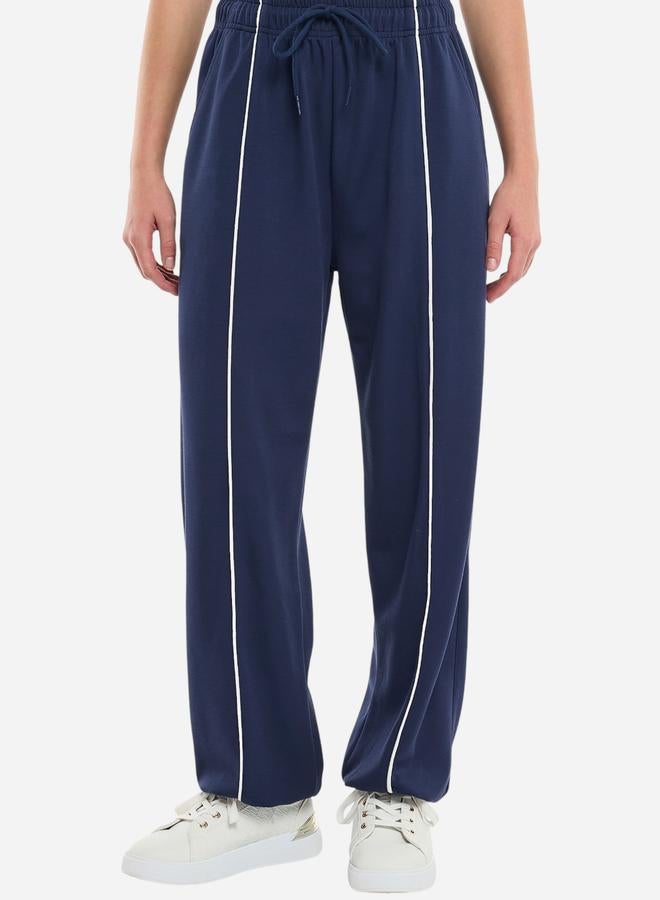 victor and jane Navy Striped Panel Zip Track Jacket and Joggers Co-Ords - Image 4