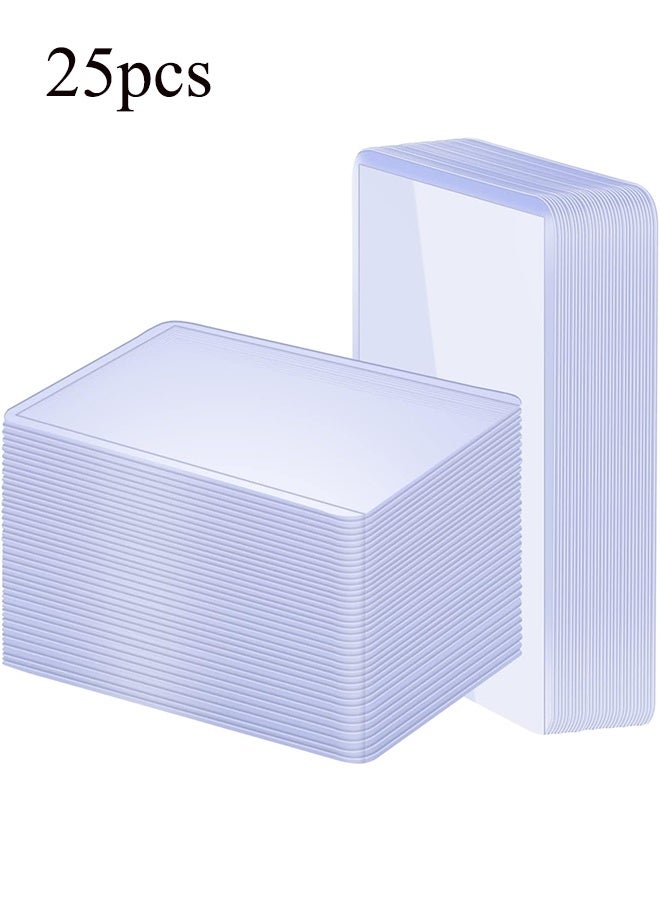 YJ 50 Count Card Holder, 35PT  Card Protector, 3" x 4" Hard Plastic Card Sleeves, Baseball Card Protector, Rigid Card Case for Collectible Trading Sports Cards - Image 1