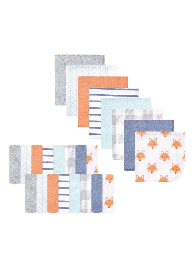 Hudson Baby Unisex Baby Rayon from Bamboo Washcloth Bundle, Fox, One Size - Image 1