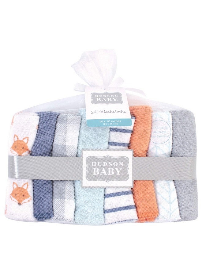 Hudson Baby Unisex Baby Rayon from Bamboo Washcloth Bundle, Fox, One Size - Image 3