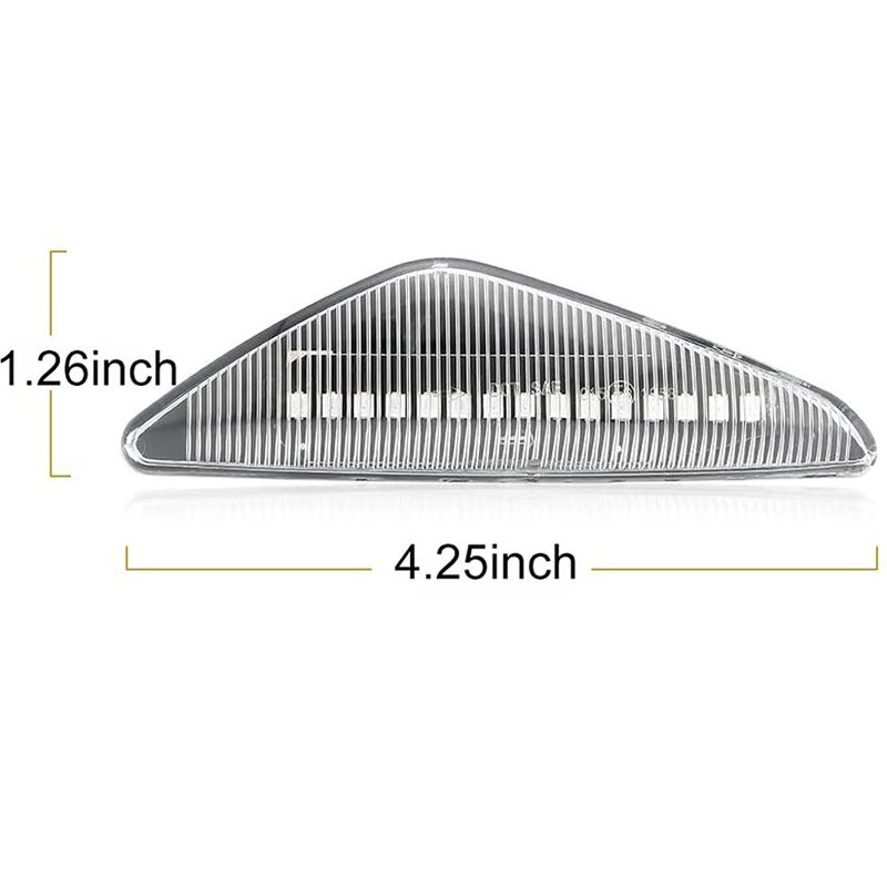 csslyzl Sequential Amber LED Fender Side Marker Light Turn Signal Lamp Assembly Replacement For BMW E70 E71 E72 X5 X6 X3 F25 Driver & Passenger Side (Clear Lens) - Image 4