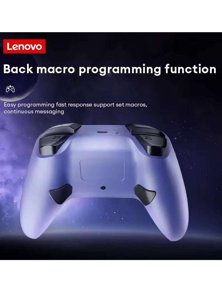 لينوفو وحدة تحكم Lenovo S06 اللاسلكية RGB مع بلوتوث، سلكية، لجهاز نينتندو سويتش، أندرويد/IOS/PC، عصا تحكم متعددة الوظائف، بنفسجي - Image 3