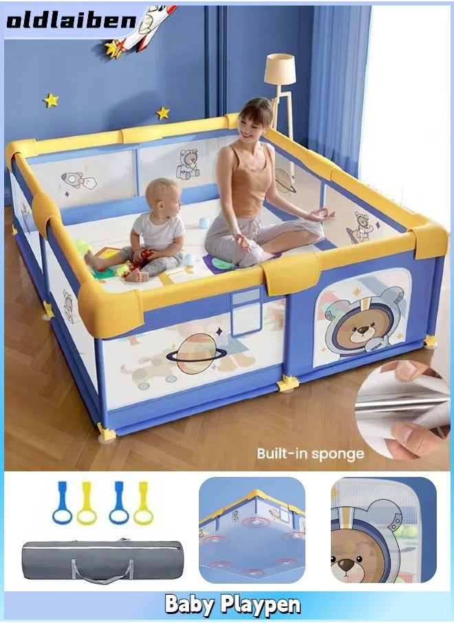 oldlaiben Baby Playpen 150*180cm, Play Pens for Babies and Toddlers Baby Fence Baby Play Yards for Indoor & Outdoor with Breathable Mesh Anti-Fall Playpen  - Image 1