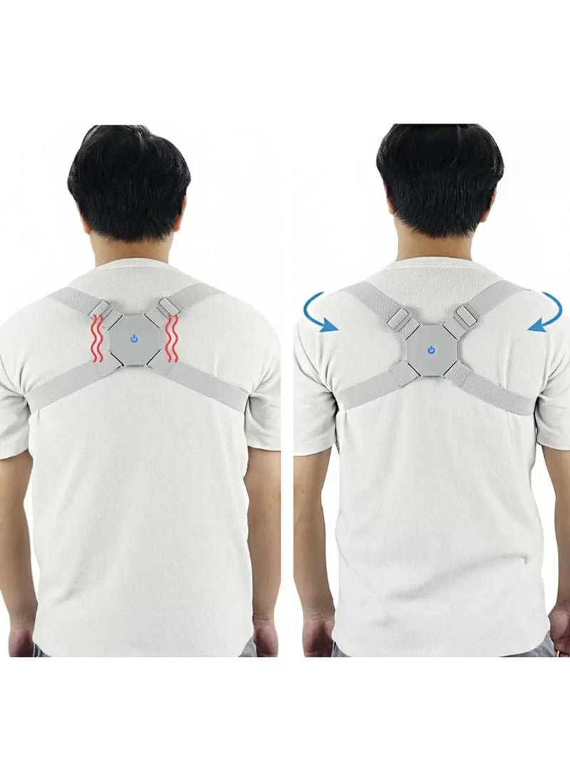 DubaiGallery Smart Posture Corrector for Adult Children Teenager Women Men with Intelligent Sensor Vibration Reminder - Adjustable Shoulder Humpback Straightener Correction Upper Back Brace Upright Trainer Belt - Image 3