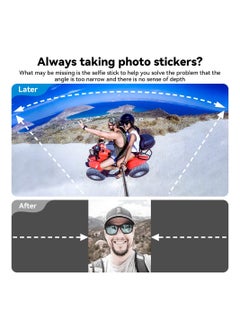KASTWAVE Invisible Selfie Stick for GoPro Insta360 (120cm/47.2 inch), Lightweight Carbon Fiber Extension Pole for Go Pro Max Hero 11 10 9 8 7 6 5 One X2 X3 DJI Action 2 3 AKASO 360 Camera  - Image 3