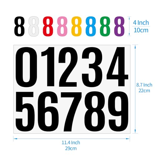 YTPZCL Gold Vinyl Number Stickers 09 4 Inch Large Peel and Stick Decals 6 Sheets Waterproof Outdoor Stickers for Outdoor Labeling House Sign Mailbox Trash Bin Fence Easy to ApplyGold - Image 3