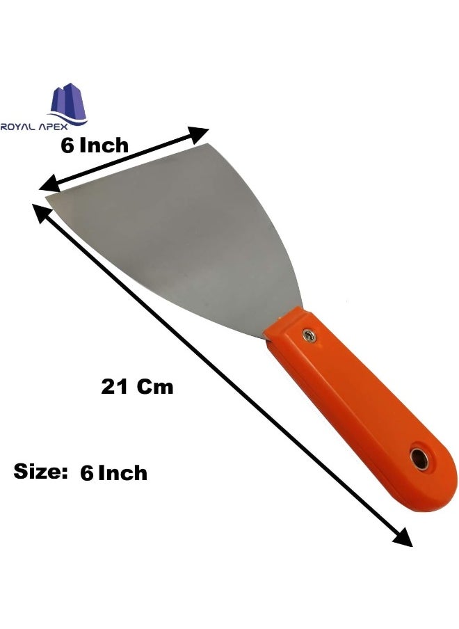 Royal Apex Stainless Steel Joint Knife Flexible Drywall Joint Knife With Comfortable Handle For Decorating Tools Strong Paint Scraper Filler Knife Paint Removal Scraper 6 Inch  - Image 2