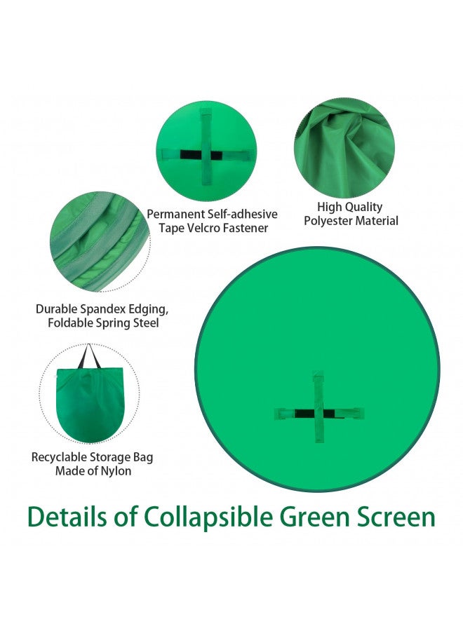 GRABADO Portable Green Screen Chair,GRABADO 56 in Greenscreen Backdrop with Stand,Collapsible Small Green Background,Chroma Key,Background Screen for Photography Streaming Gaming Zoom Video Chats and Meeting - Image 4