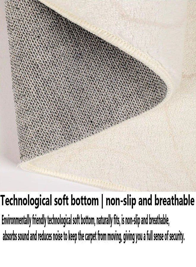 KLNAMAEAAN Foldable, Machine Washable Floor Mat  for Living Room, Bedroom, Bedside, Sofa, and Coffee Table Areas 160X230Cm - Image 3