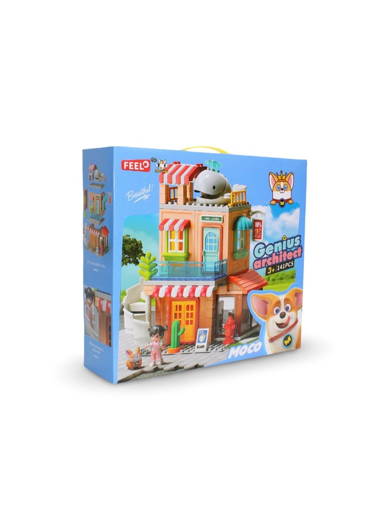 Feelo Genius Architect Villa Building Block Set – 141 Pcs - Image 2