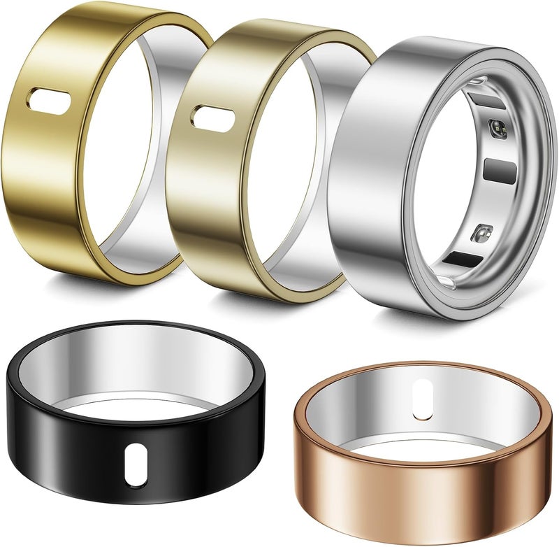Hexasider 5 Pack Ring Cover Compatible with Oura Ring Gen 4/Oura Ring Gen 3 Horizon/Heritage, Abrasion-Resistant TPU Case for Oura Ring Protector Accessories for Oura Size 8 - Image 1