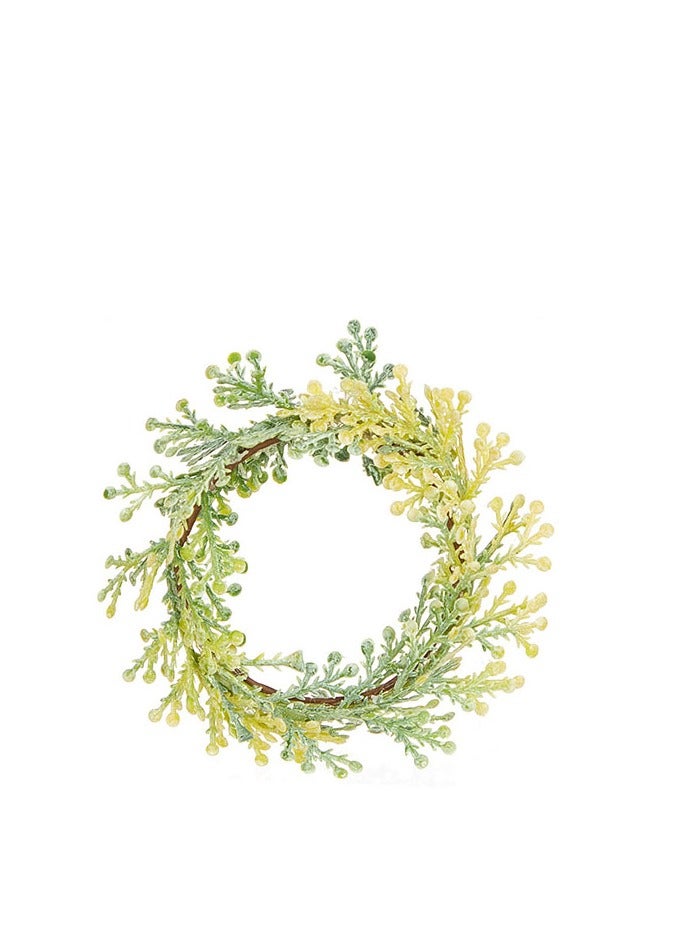 6 حلقات مناديل، حلقات مناديل فروع الصنوبر المقدس، حلقات مناديل خشبية لتزيين طاولة الزفاف وزينة حفلات عيد الميلاد - Image 4