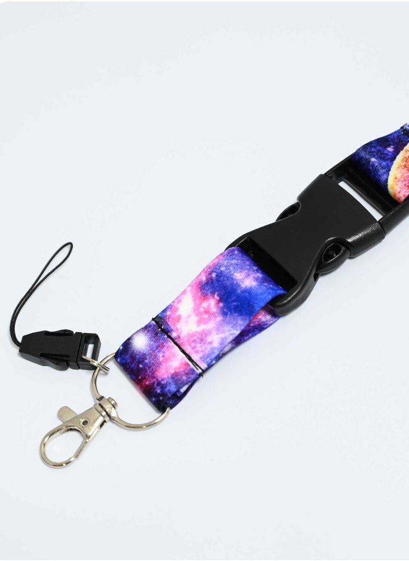 FIS - FIS Bag of 10 Fancy Lanyard With Metal Hook Width: 2.5CM, Length: 90CM Purple Colour -FSNAF1 - Image 1