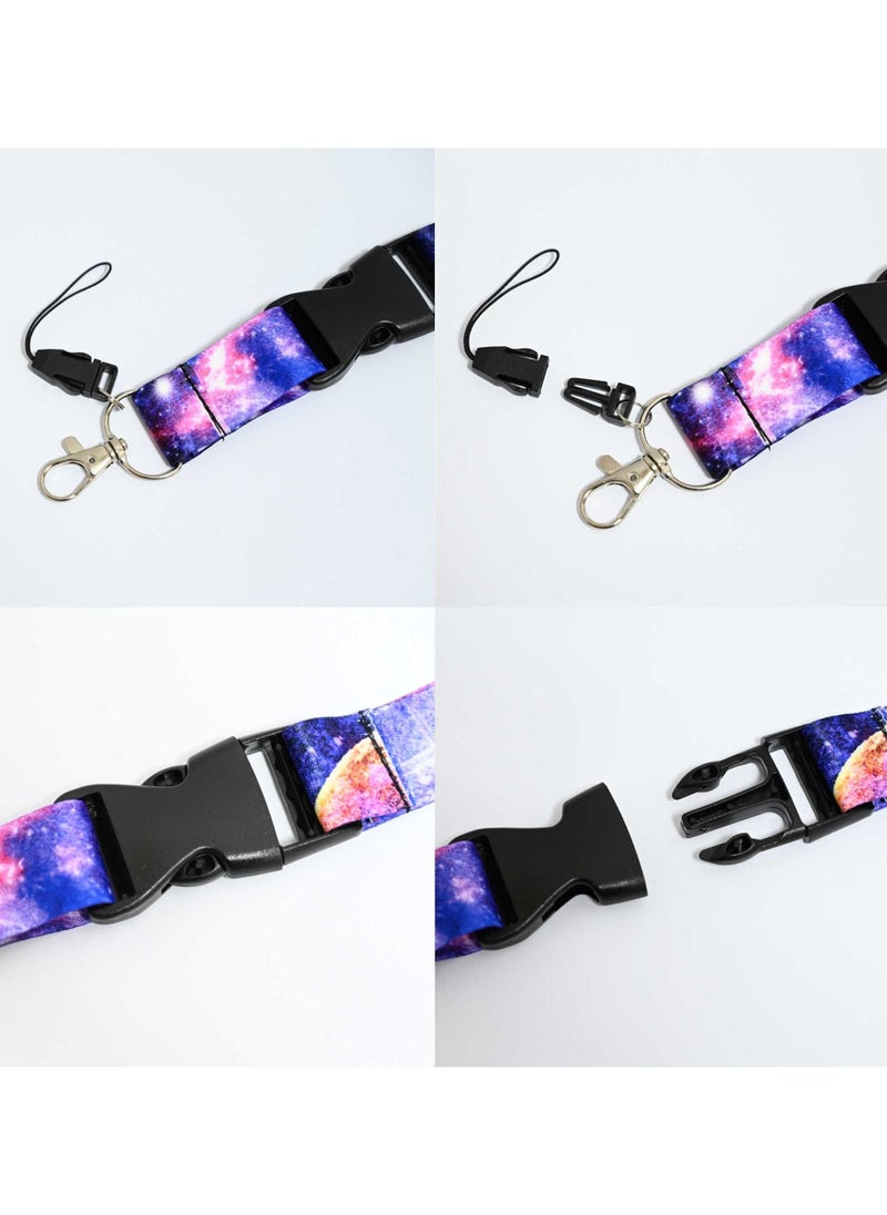 FIS - FIS Bag of 10 Fancy Lanyard With Metal Hook Width: 2.5CM, Length: 90CM Purple Colour -FSNAF1 - Image 1