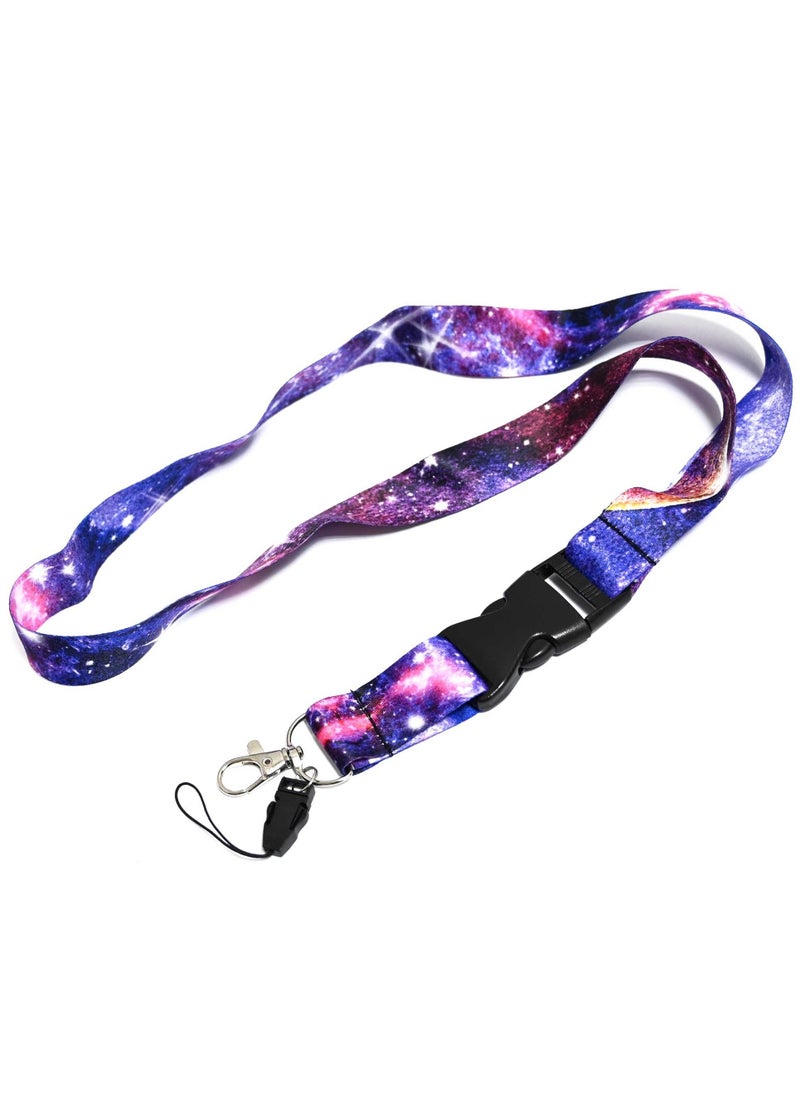 FIS - FIS Bag of 10 Fancy Lanyard With Metal Hook Width: 2.5CM, Length: 90CM Purple Colour -FSNAF1 - Image 1