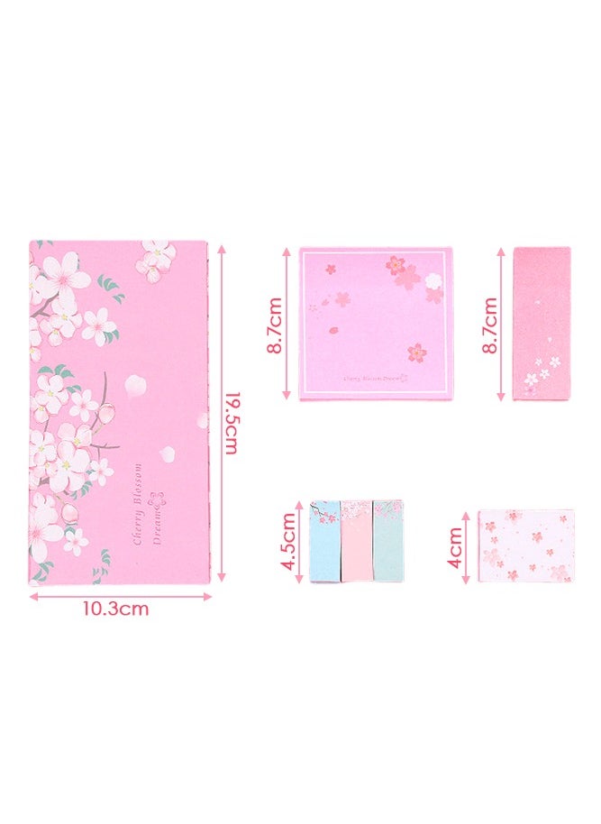 Generic - Cherry Blossom Sticky Notes Set with Organizer, Mini Self-Stick Index Tabs for Planner, Journal, Calendar (480 Sheets) - Image 1