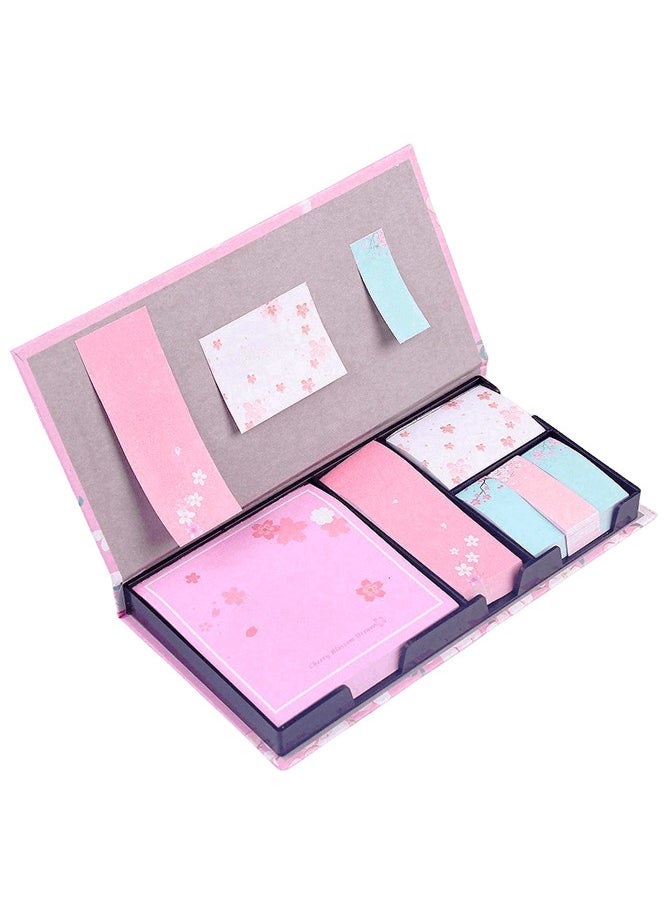 Generic - Cherry Blossom Sticky Notes Set with Organizer, Mini Self-Stick Index Tabs for Planner, Journal, Calendar (480 Sheets) - Image 1