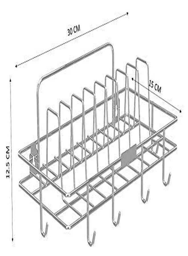Cheet enterprise Cup Saucer Stand for 6 Pieces, Cup Rack Organizer Holder, Drip Tray Holder, Plate Organizer, Space Kitchen Saving Rack (Pack of 1) - Image 4
