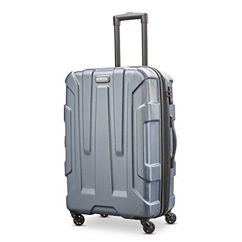 Samsonite Centric Hardside Expandable Luggage with Spinner Wheels, Blue Slate, Checked-Medium 24-Inch - Image 1