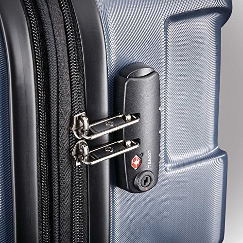 Samsonite Centric Hardside Expandable Luggage with Spinner Wheels, Blue Slate, Checked-Medium 24-Inch - Image 4