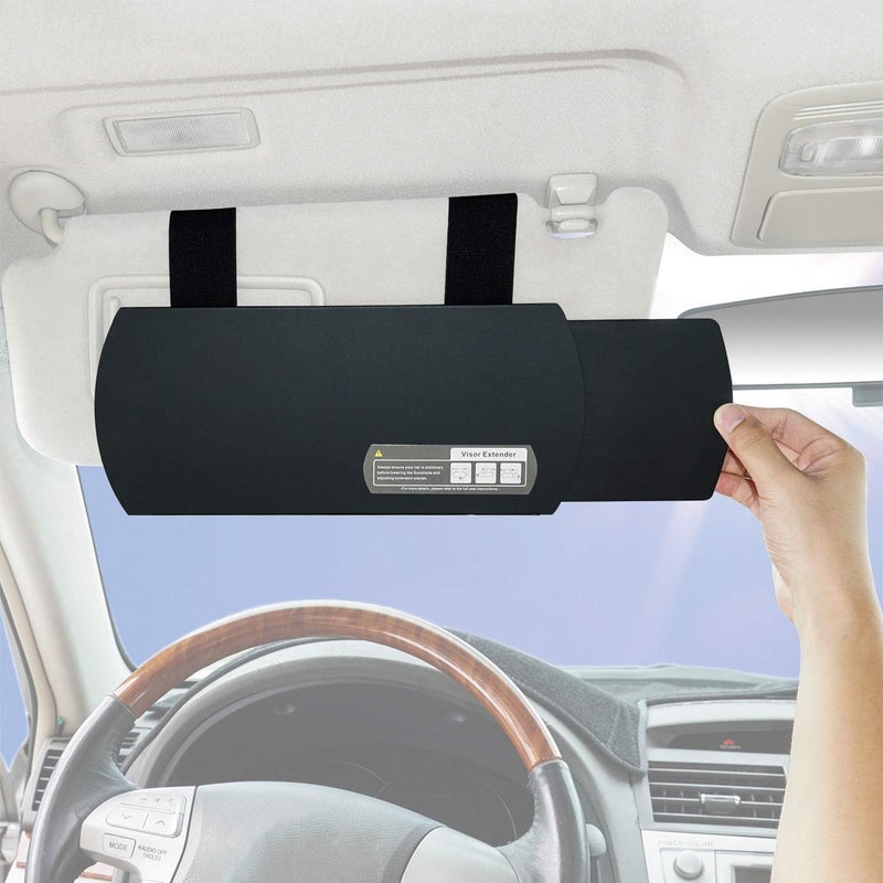 TFY Car Visor Sunshade Extender - Black - Image 2