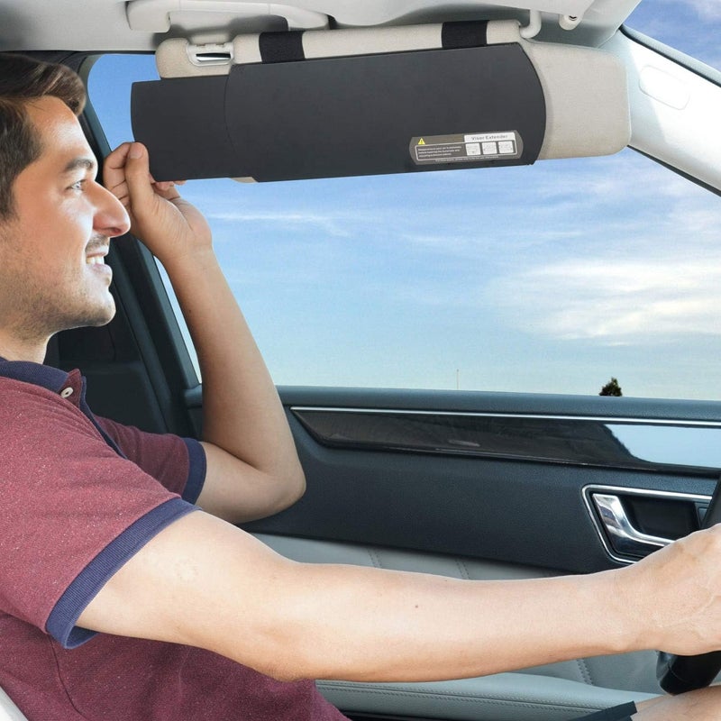 TFY Car Visor Sunshade Extender - Black - Image 3
