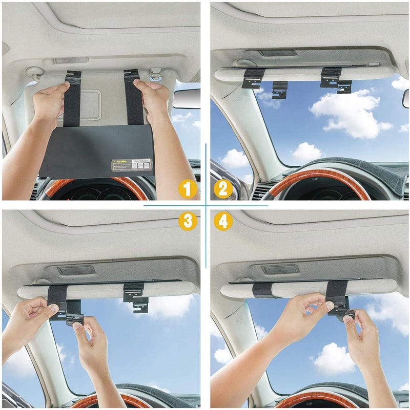 TFY Car Visor Sunshade Extender - Black - Image 5