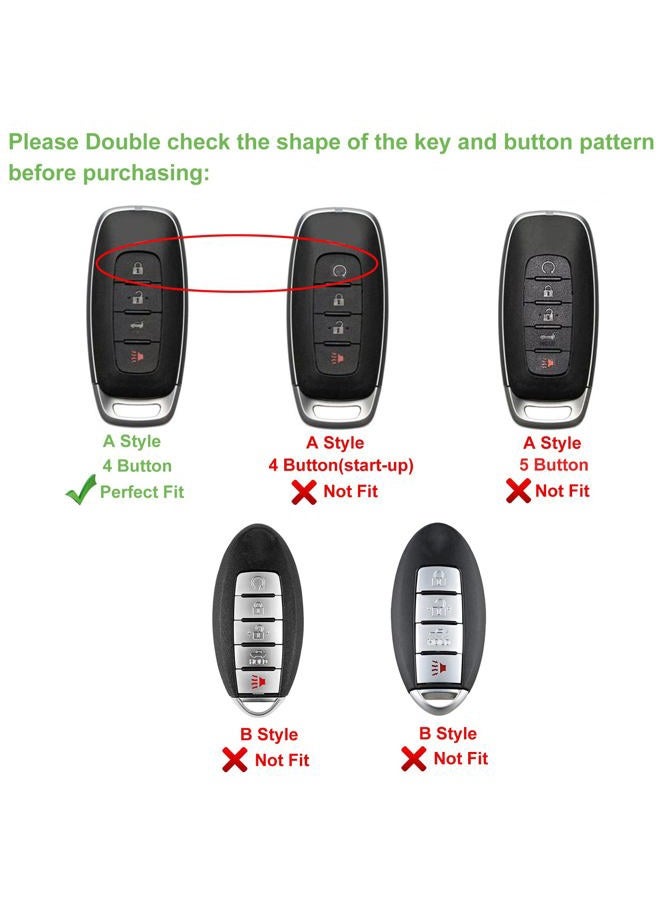 Aoocar Leather Key Fob Cover, Compatible with 2021/2022/2023/2024/2025 GMC Yukon Denali Sierra, For Chevy Silverado Suburban Tahoe Buick etc, Retro Style Design Key Holder Protector(6 Button, Black) - Image 2