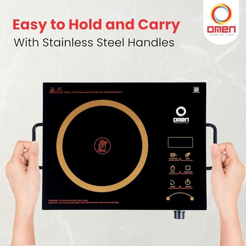 Omen Changing Lives Unique 2000W Infrared Induction Cooktop With Stainless Steel Grill | Smart Touch Control | Infrared Crystal Glass Top | 3 Cooking Modes – BBQ, Quick Fry & Soup | 1 Year Warranty - Image 5