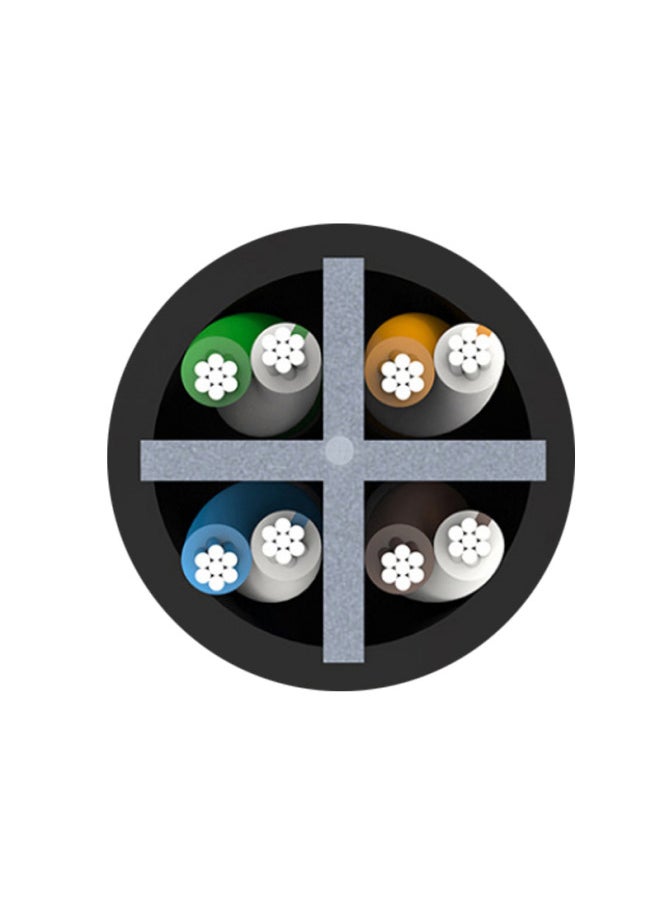 Generic Yonghang 1 Meter 2 Meter 3 Meter 5 Meter 6 Gigabit Network Cable Broadband Network Jumper CAT6 High-speed Flat 6 Type Network Cable-Color:Black-Line Length:2 M  - Image 5