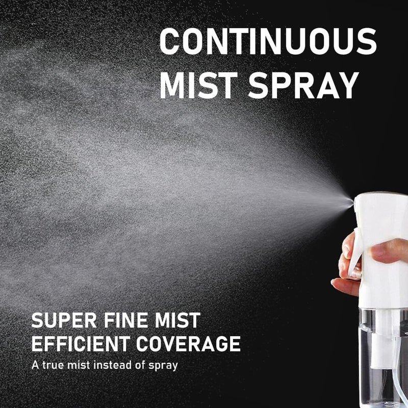 ELEMSY Spray Bottle For Hair (2 Pack 6.8 OZ) Continuous Mister Empty Spray Bottles, Ultra Fine Mist Water Sprayer for Hairstyling, Cleaning, Plants, Pets, Barbers, Salons, Essential Oil Scents - Image 2