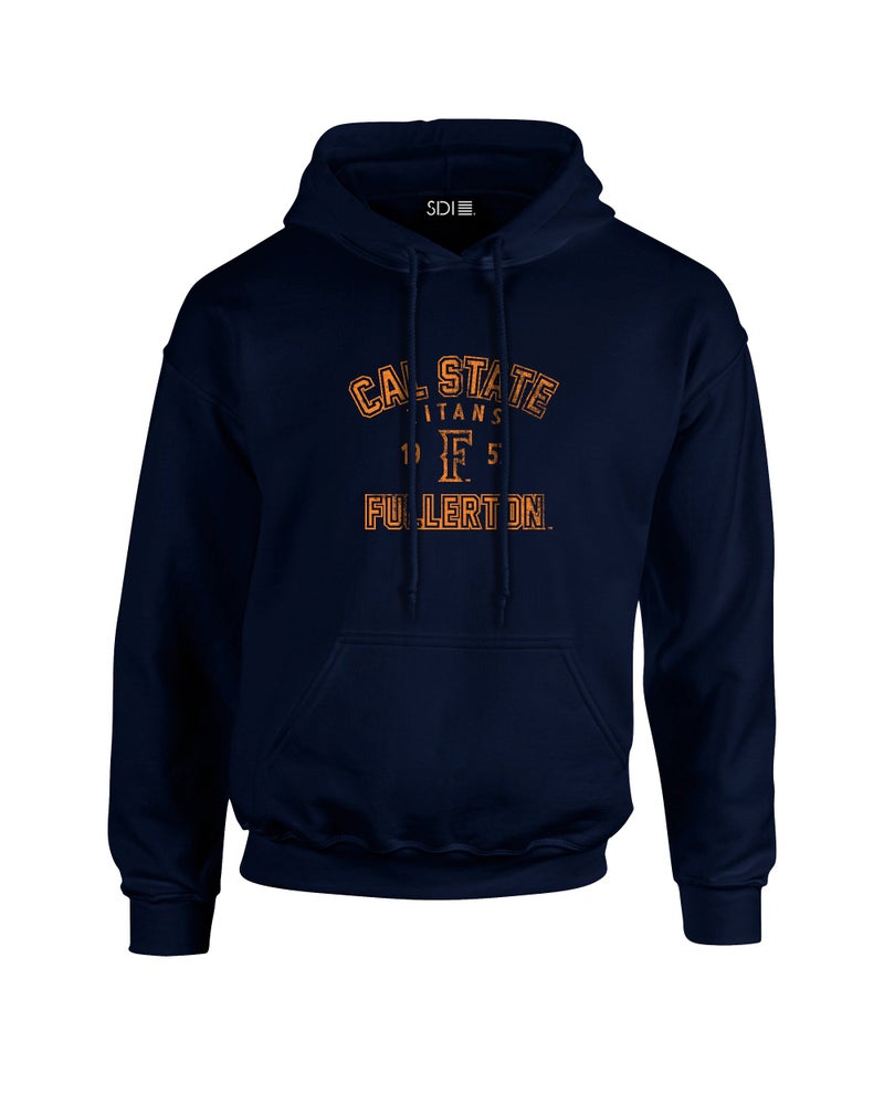Cal State Fullerton Titans 50/50 Blended 8 oz. Hooded Sweatshirt, Navy, MD