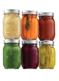 Premify 6 Pack 16oz Jars with Lids Thick Glass Canning Jars with Stainless Steel Lids,Ideal For DIY Spices, Meal Prep, Overnight Oats, Jelly, Jam, Honey, Candles, Crafts  - Image 5