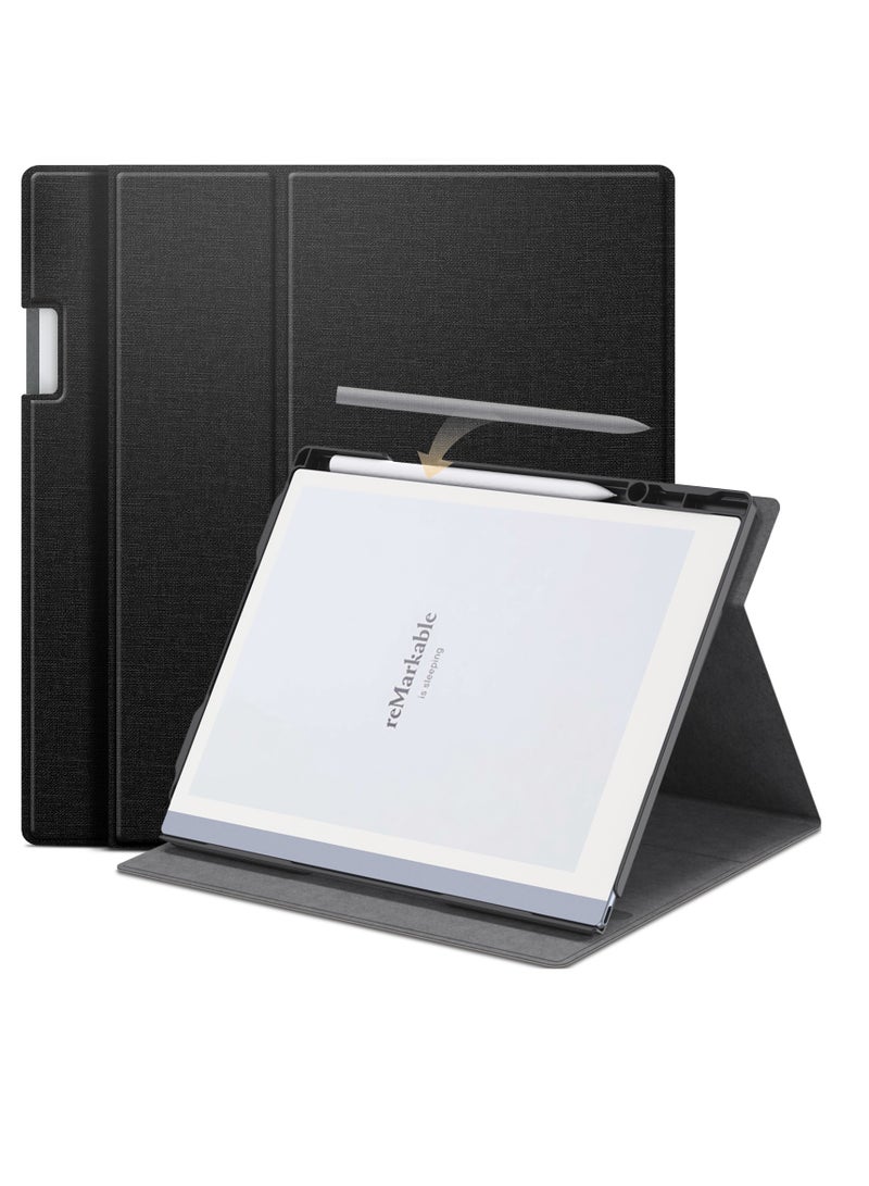 My Choice 360° Folding Case Cover with Pen Slot for Remarkable 2 10.3"- Black - Image 1