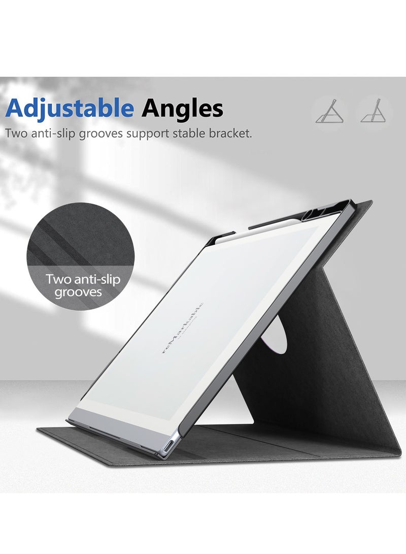 My Choice 360° Folding Case Cover with Pen Slot for Remarkable 2 10.3"- Black - Image 2