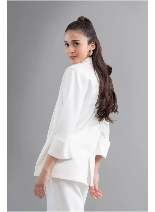 NeceSera SnugKnit Ivory Blazer