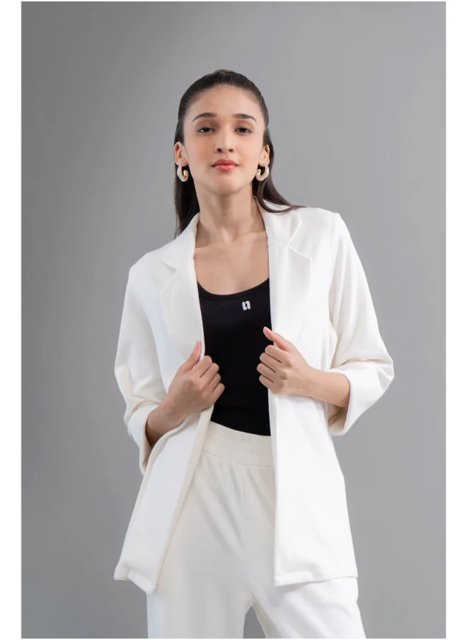 NeceSera SnugKnit Ivory Blazer