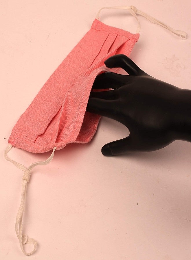 Touchstone Denim look Adjustable filter pocket nose bridge double layer anti-pollution smog smoke cold & cough protective cotton face mask reusable washable for men women (Pack of 3). Green Blue Pink - Image 4