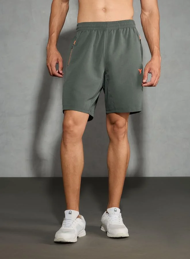 Technosport Technosport Men Solid Slim Fit Shorts